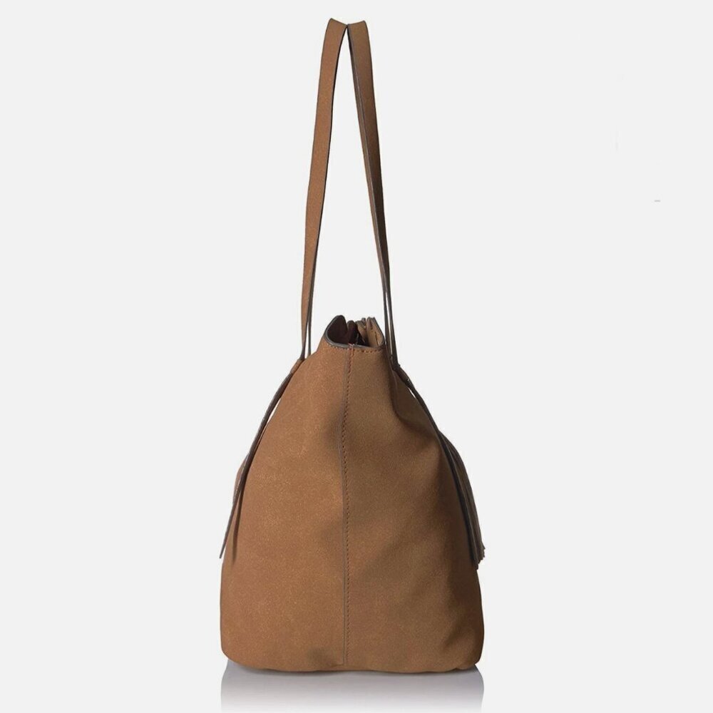 NWT T-Shirt & Jeans Tote with Grommets and Tassel Vegan Suede Shoulder Bag NEW - Picture 14 of 16